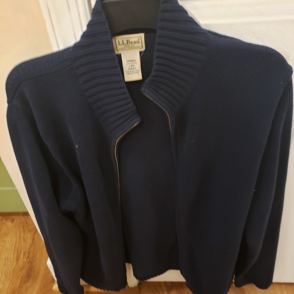 L.L Bean Women's Knit blue sweater
